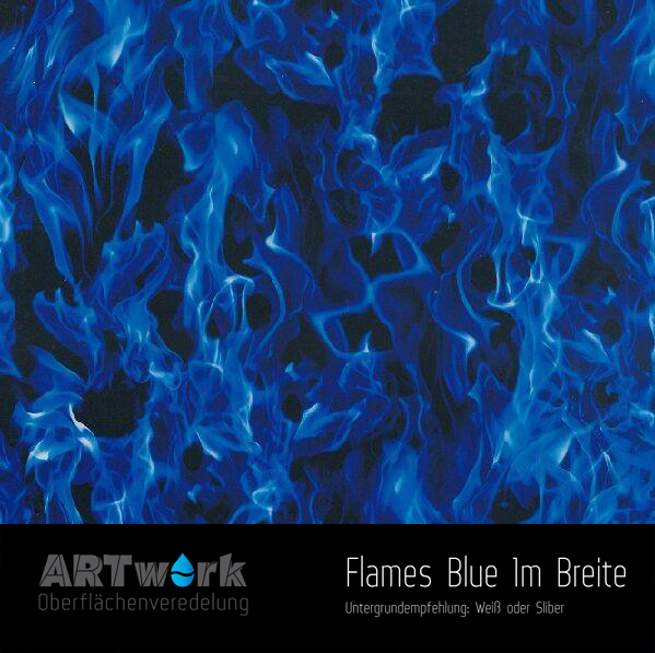 WTD Folie Flames Blue 1m Breite