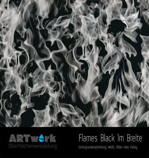WTD Folie Flames Black 1m Breite