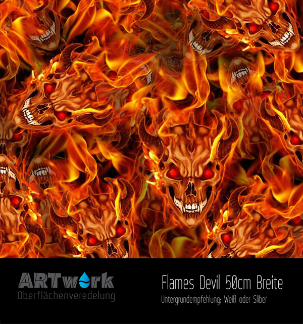 WTD Folie Flames Devil 50cm Breite